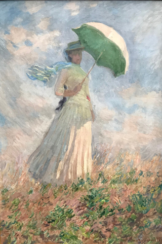 Woman plein air figure with umbrella  turning to the left, 1886 Claude Monet, Musee d'Orsay - age 46
